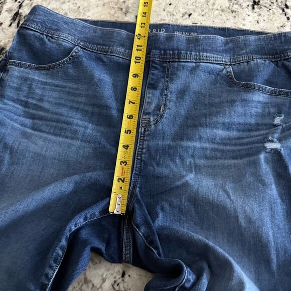 Torrid Distressed Crop Lean Jean Skinny Super Soft High-Rise Jean 2X 14589505 - Picture 10 of 15